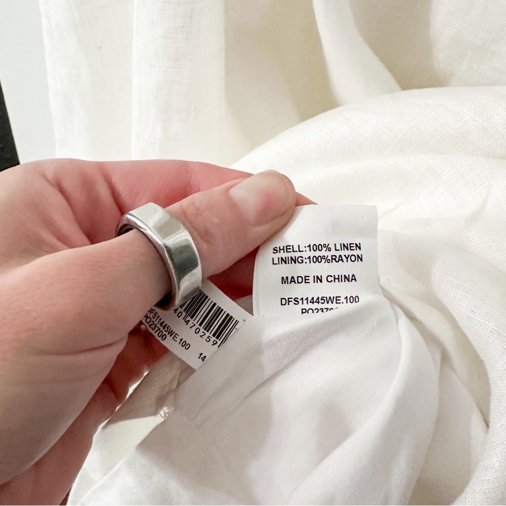 DISSH Harper Dress Midi Linen White Size 10 - Picture 5 of 8